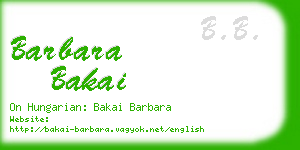 barbara bakai business card